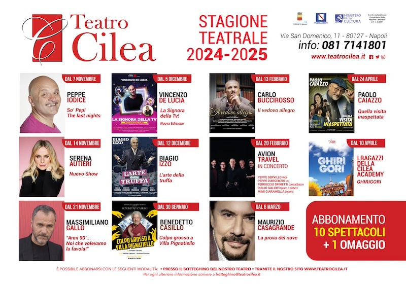 Il Teatro Cilea Di Napoli Svela Il Cartellone Della Stagione 2024 2025