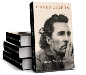 Il premio Oscar Matthew McConaughey presenta la sua biografia “Greenlights. L’arte di correre in discesa” (Matthew Mc Conaughey libro 300x260)