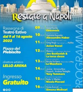 Entra nel vivo la kermesse di eventi “Restate a Napoli” (RESTATE A NAPOLI 1 272x300)