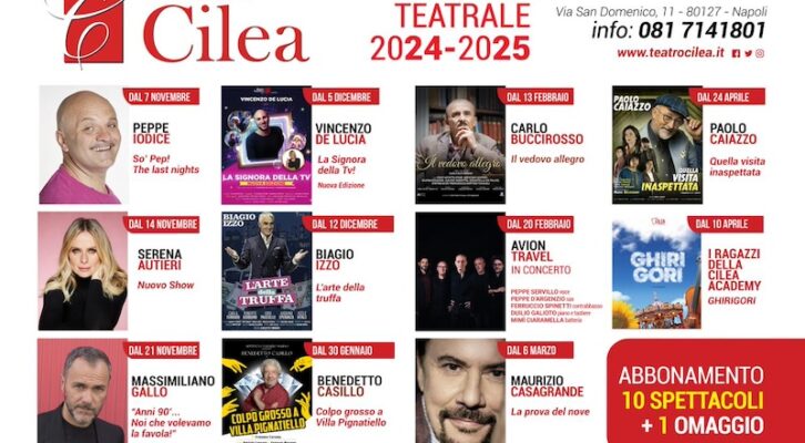 Il Teatro Cilea di Napoli svela il cartellone della stagione 2024/2025