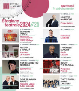 Il cartellone 2024/2025 del Teatro Augusteo di Napoli (carteloone24 25 teatro augusteo 259x300)