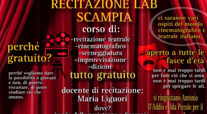 Al via il nuovo progetto  “Recitazione Lab Scampia”