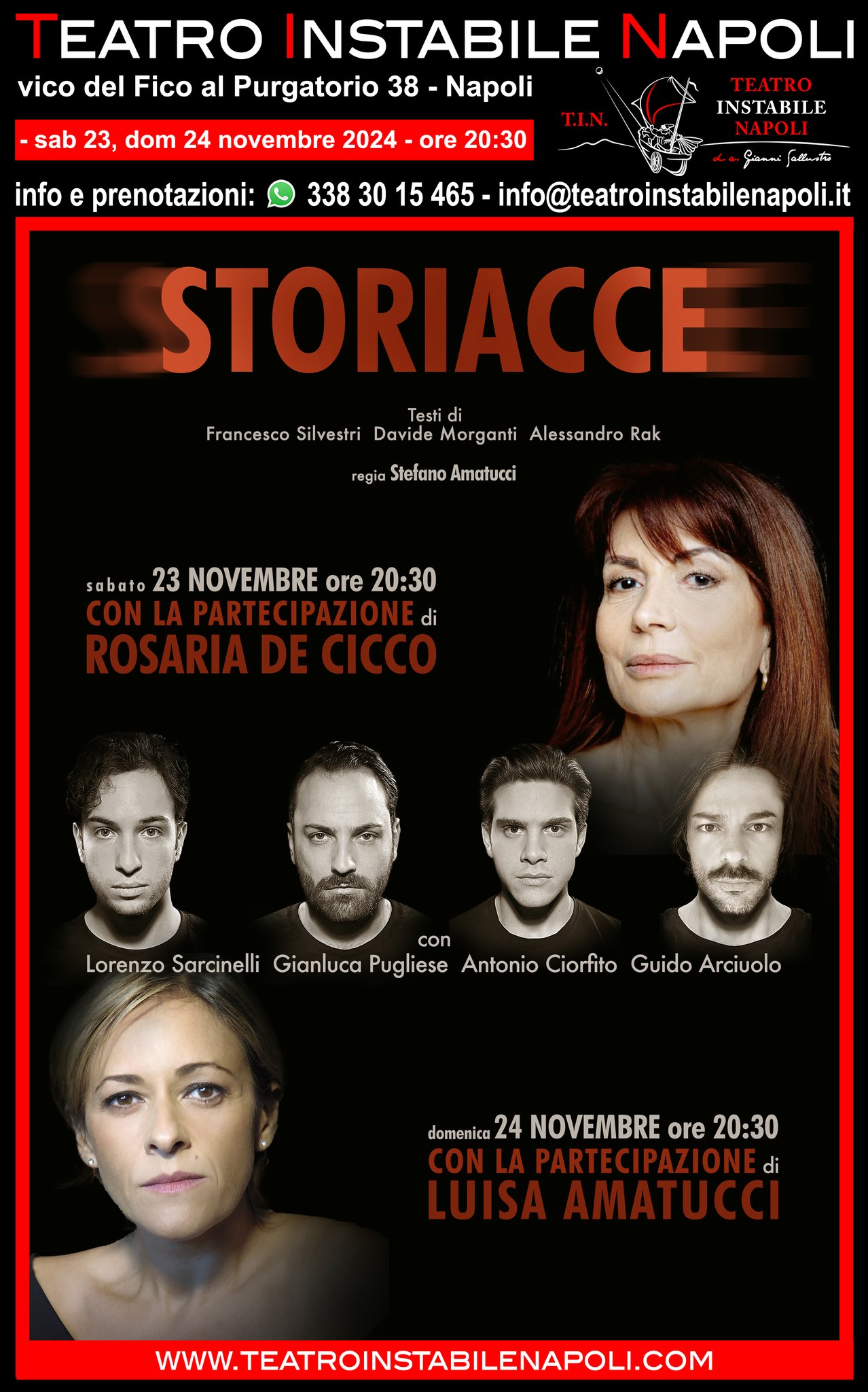 “Storiacce” al Tin teatro instabile Napoli apre la stagione 2024-25 con un bel successo