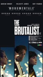 Recensione film: The Brutalist di Brady Corbet (brutalist poster 169x300)